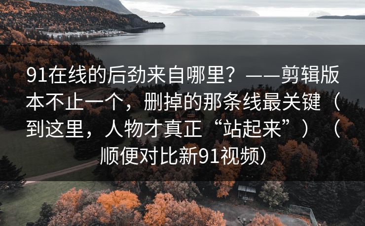 91在线的后劲来自哪里?——剪辑版本不止一个,删掉的那条线最关键(到这里,人物才真正“站起来”)(顺便对比新91视频)