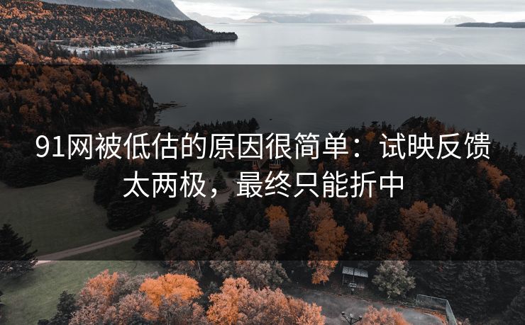 91网被低估的原因很简单:试映反馈太两极,最终只能折中