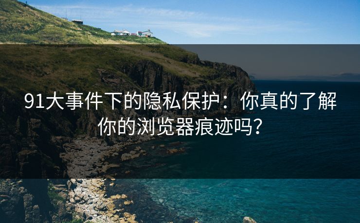 91大事件下的隐私保护:你真的了解你的浏览器痕迹吗?